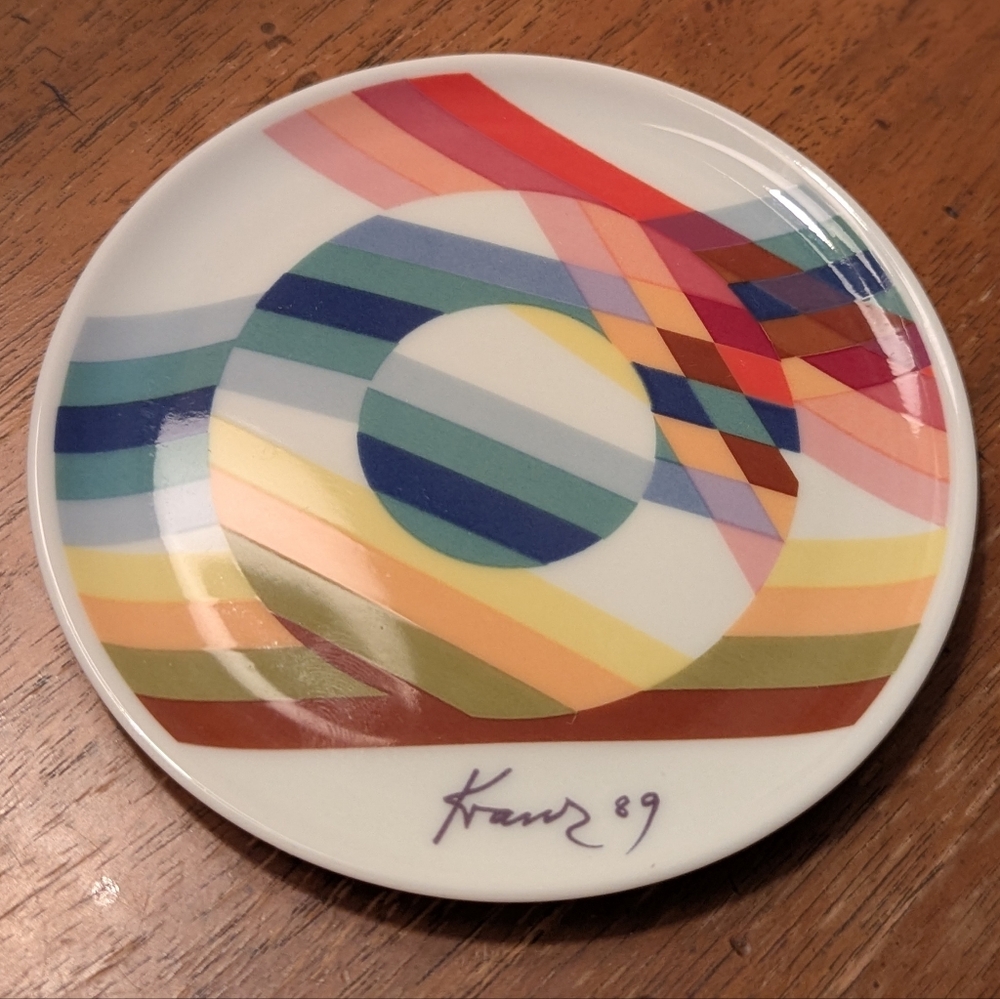 Vintage Lufthansa Coaster 1989 Signed
